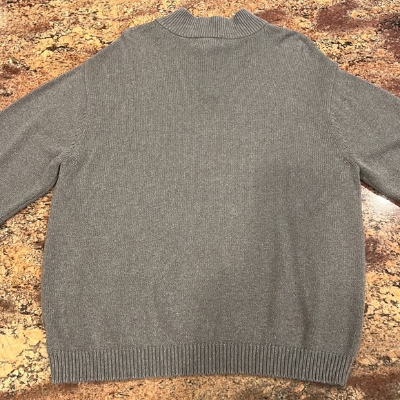 CHAPS Men’s XXL Sweater 100% Cotton, Long Sleeves, Gray/Navy, EUC - Picture 11 of 13
